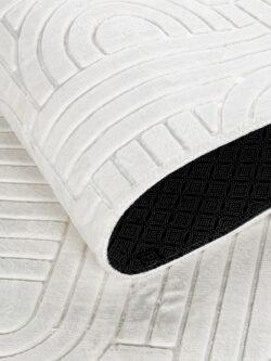 Modern Desenli Bambu Dokulu Kaymaz Taban Elit Şık Dört Mevsim Yıkanabilir Halı Kesme Yolluk