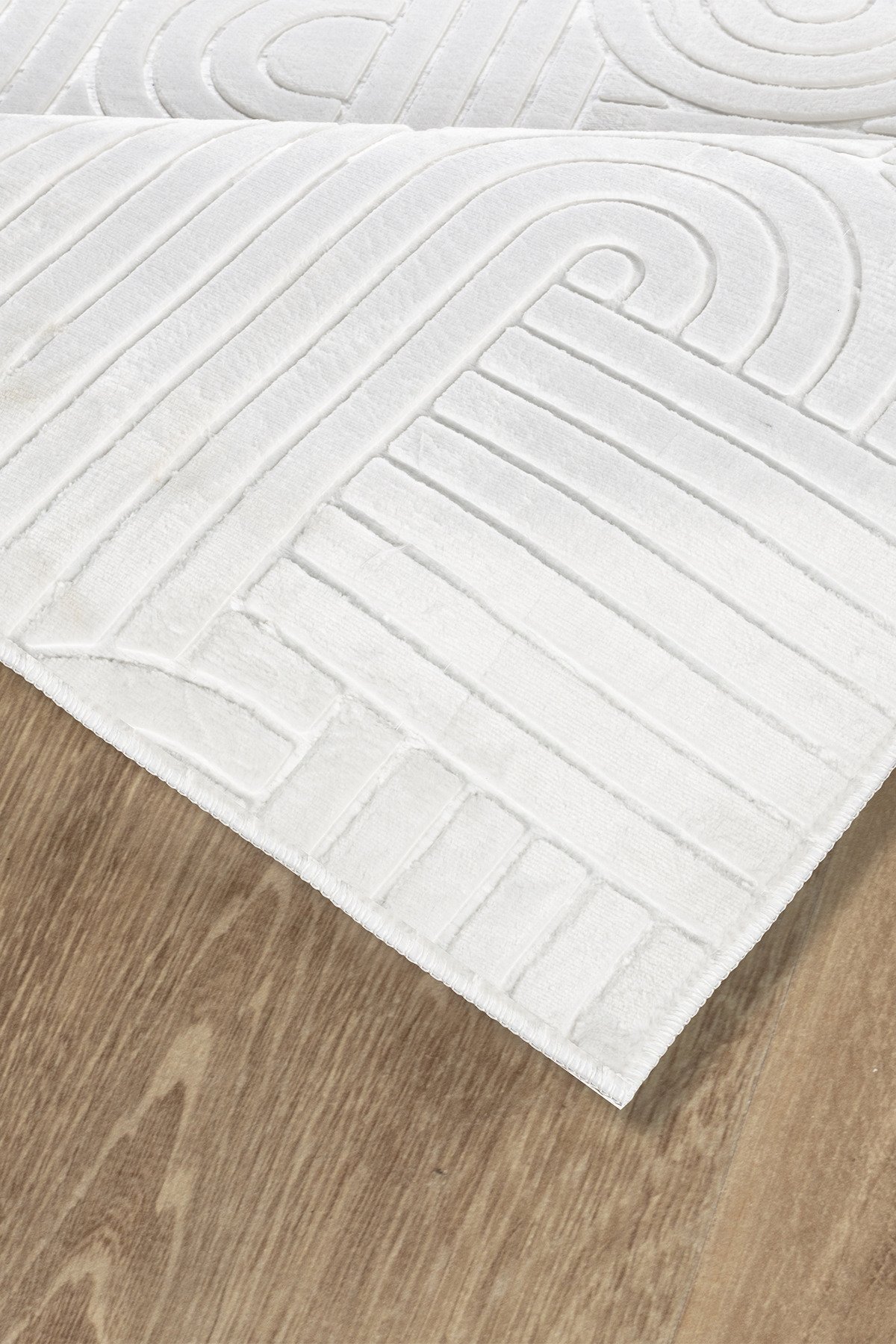 1_org_zoom Modern Desenli Bambu Dokulu Kaymaz Taban Elit Şık Dört Mevsim Yıkanabilir Halı Kesme Yolluk 31919