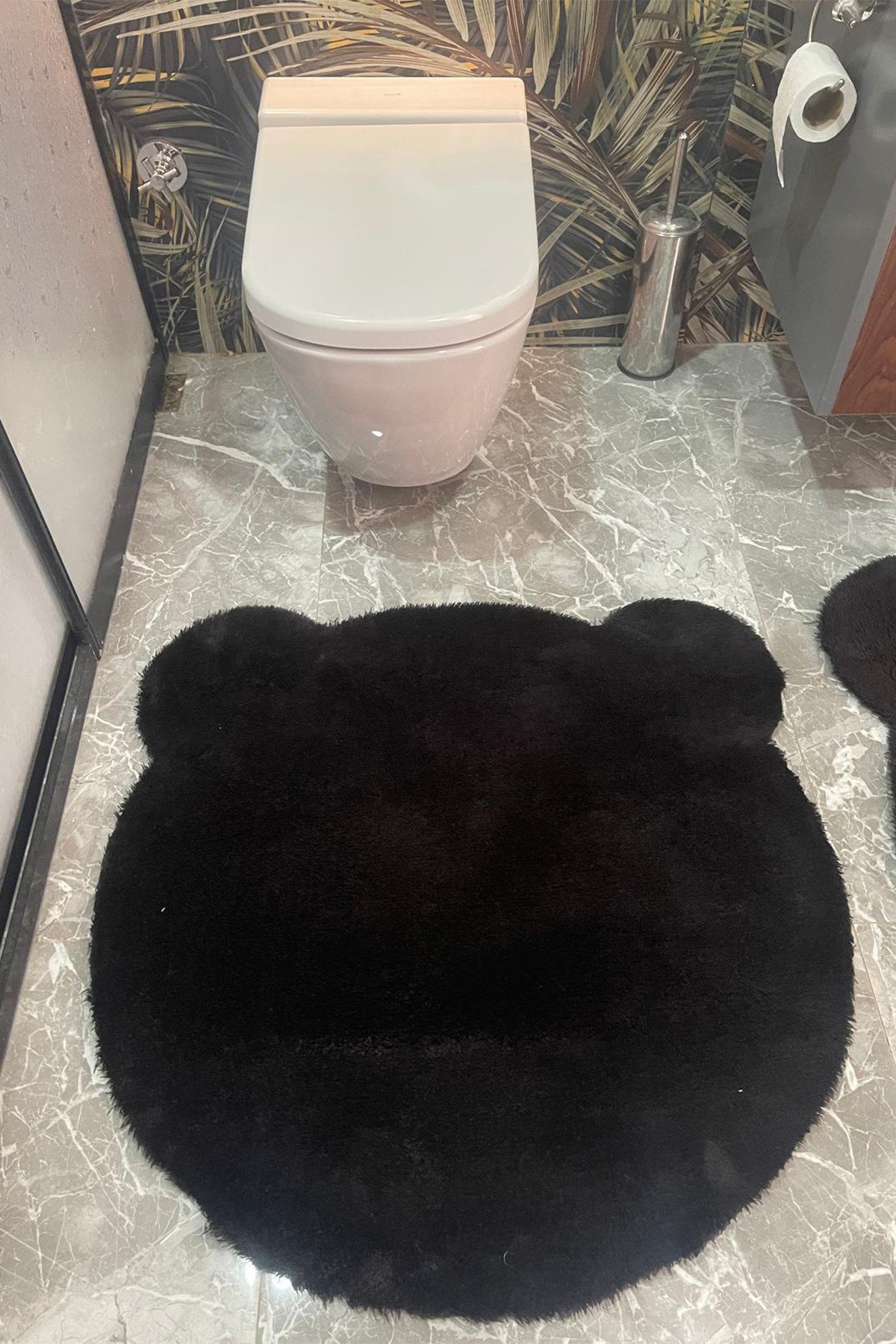 1_org_zoom 2Lİ SEVİMLİ AYI FİGÜRLÜ POST BANYO TAKIMI KLOZET TAKIMI 80x80 ve 100x100 32098