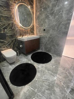 2Lİ YUVARLAK BANYO PASPASI KLOZET SETİ TAKIMI 80X80 VE 100X100