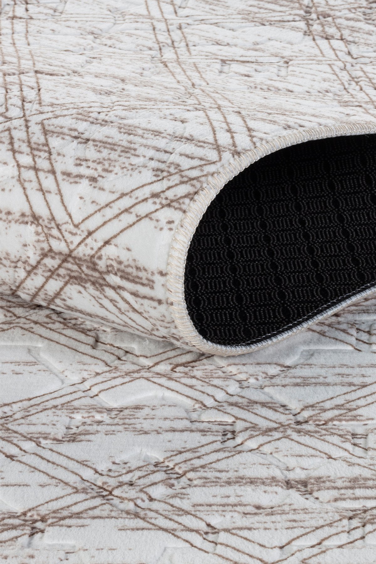 1_org_zoom Modern Desenli Kaymaz Taban Elit Şık Dört Mevsim Yıkanabilir Halı Kesme Yolluk 32175