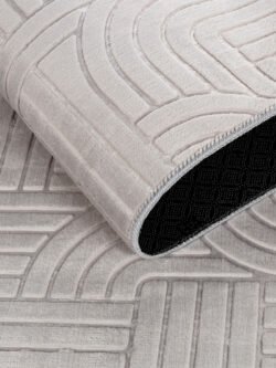 Bambu Dokulu Modern Desenli Kaymaz Taban Lüx Dört Mevsim Yıkanabilir Halı Yolluk