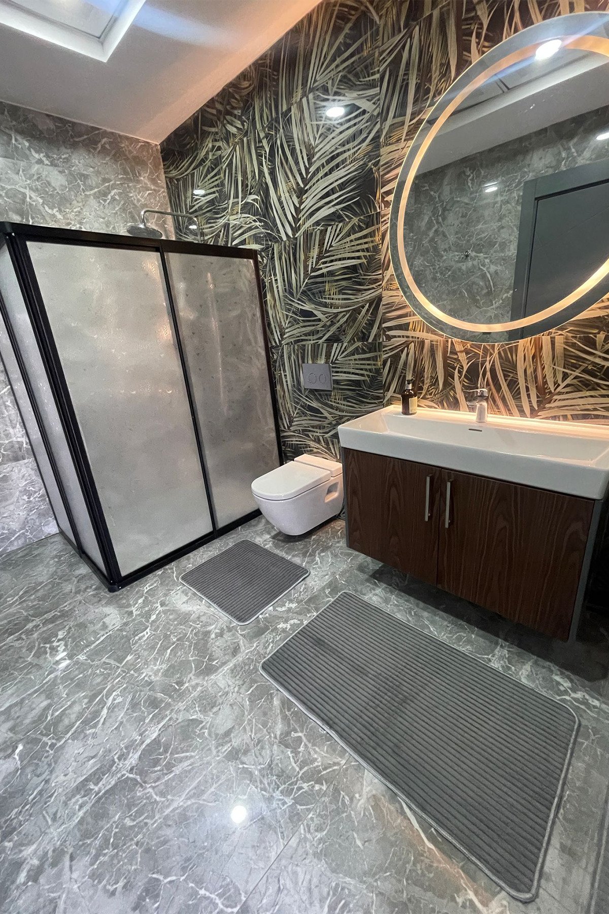 1_org_zoom 2'Lİ SOFT TOUCH ANTRASİT BANYO PASPASI YUMUŞACIK 33833