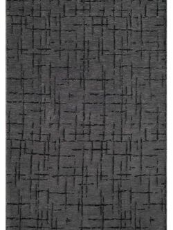 Gaia Antrasit Halı Yıkanabilir Kaymaz Taban Şönil Kilim Dokuma Pamuk Taban Kilim 10123