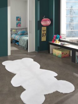 Post Peluş Ayı Desenli Halı Oturma Odası Bebek Odası Kaymaz Taban Halı Yatak Odası Halısı