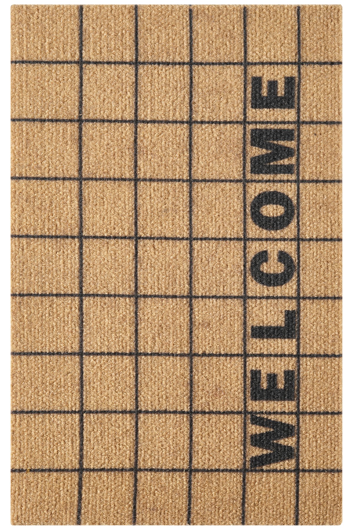 1_org_zoom Charm Siyah Natürel Welcome Paspas Dış Kapı Paspası Kıl Kapı Önü Paspası 2005 56842