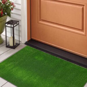 Dekoratif Yeşil Kapı Önü Paspası Yapay Çim Halı 7 mm 1005 - Kapı Önü Paspası