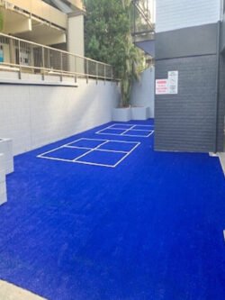 Balkon Ve Bahçeye Uygun Dış Ve Iç Mekan Uyumlu Mavi Yapay Çim Halı 7 Mm