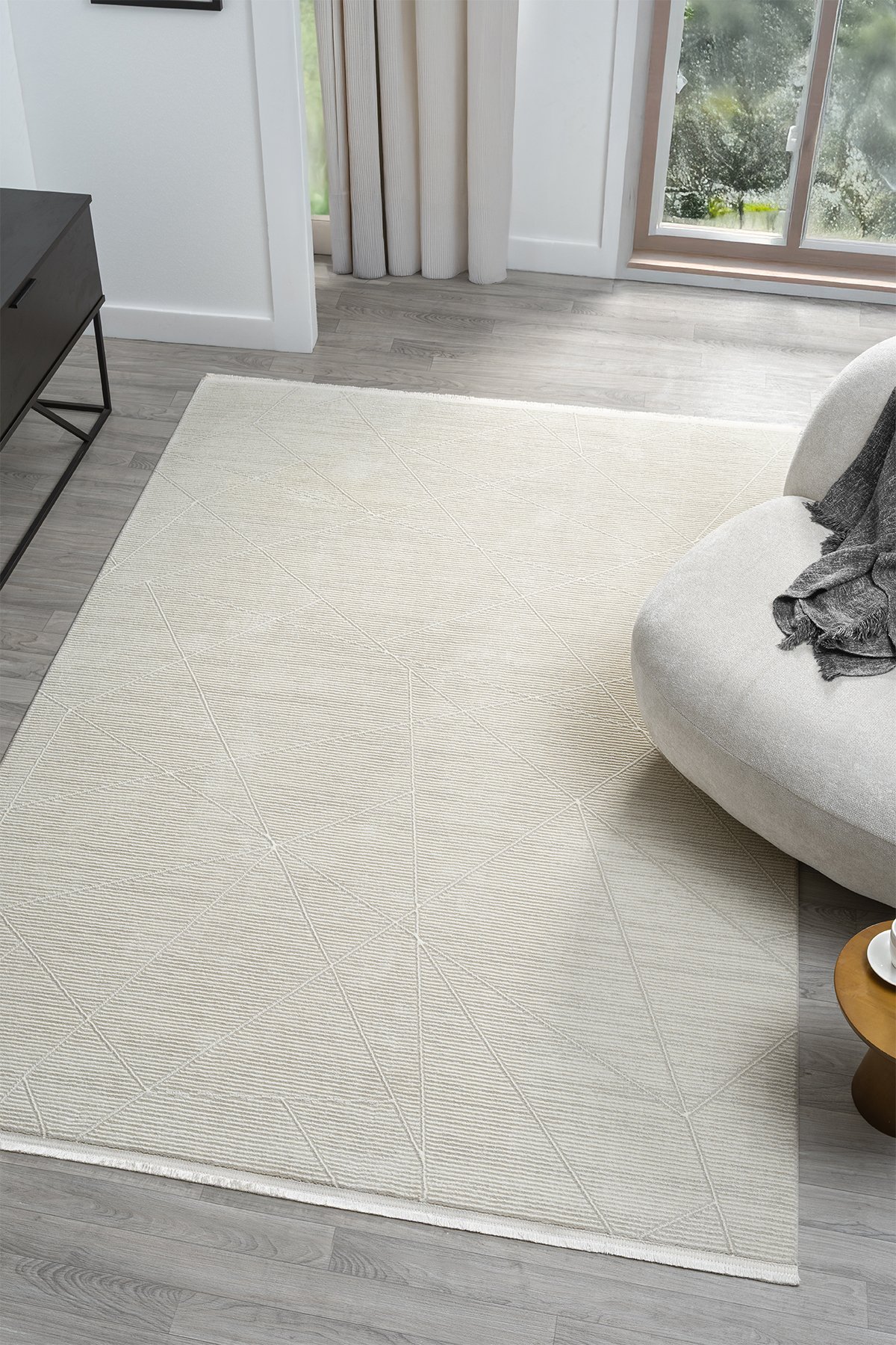 1_org_zoom Dream Beyaz Halı Modern Dokuma Halı Salon Oturma Odası Yatak Odası Halısı 13836A 24654