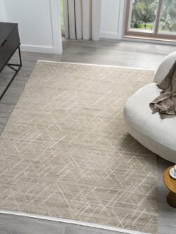 Dream Bej Halı Modern Dokuma Halı Salon Oturma Odası Yatak Odası Halısı 13842A