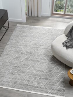 Dream Gri Halı Modern Dokuma Halı Salon Oturma Odası Yatak Odası Halısı 13842A