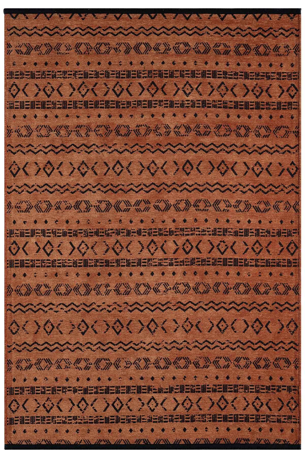 1_org_zoom Gaia Kiremit Halı Yıkanabilir Kaymaz Taban Şönil Kilim Dokuma Pamuk Taban Kilim 10319 23691