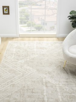 Hernes Krem Bej Salon Oturma Odası Çocuk Odası Yatak Odası Halısı HM6016