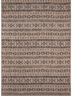 Gaia Bej Halı Yıkanabilir Kaymaz Taban Şönil Kilim Dokuma Pamuk Taban Kilim 10351
