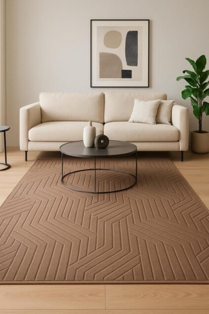 1_org_zoom Kevline Home Modern Dekoratif Halı Kaymaz Taban Yıkanabilir Salon Halısı 84669