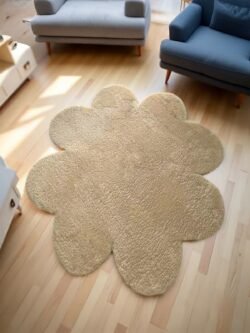 Dekoratif Papatya Kaymaz Taban Halı Çocuk Odası Salon Halısı