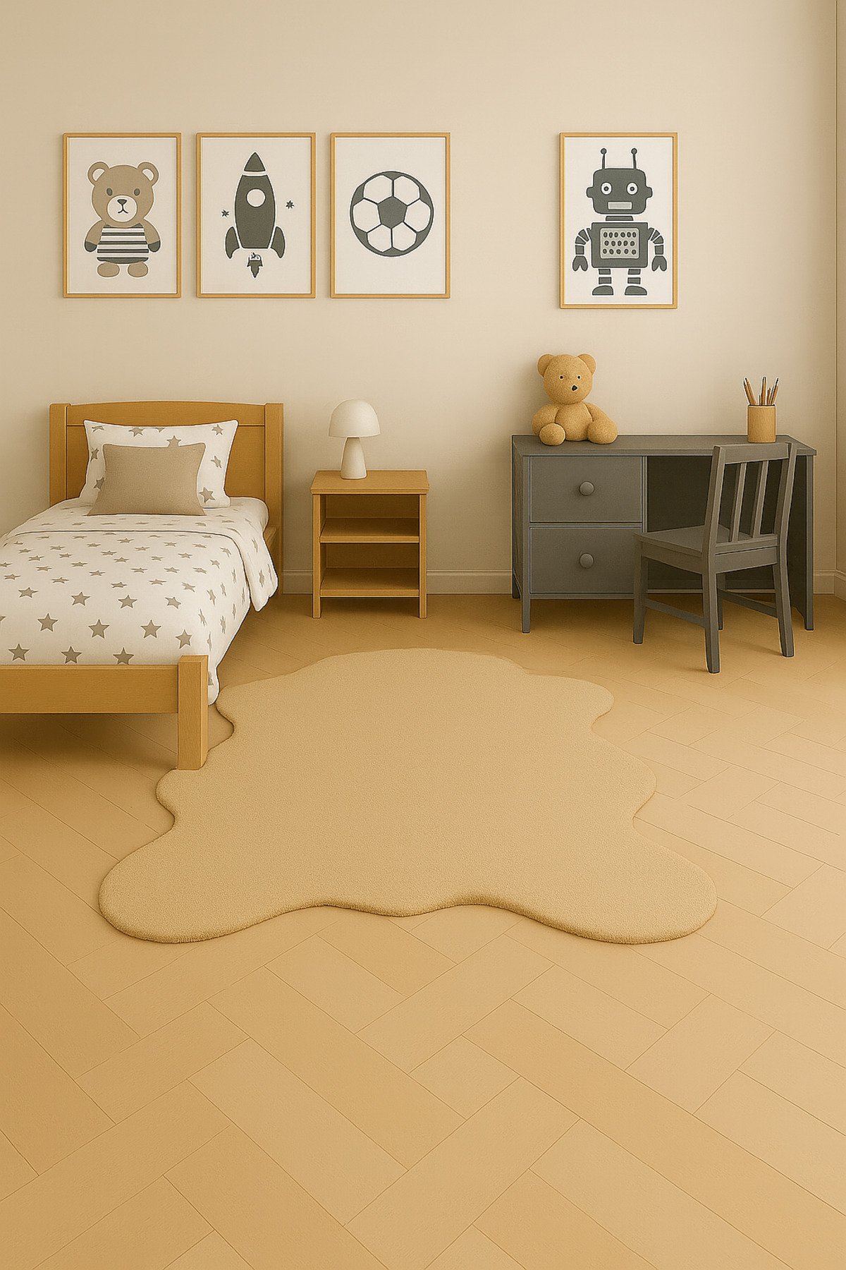 Kaymaz taban salon halısı - güvenli modern post halı modeli