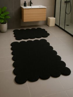 80x120 Banyo Paspası Düz Papatya İkili Klozet Takımı 83625