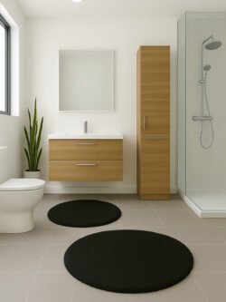 Banyo PaspasıYuvarlak İkili Klozet Takımı 80x80 - 60x60 ,Yumuşak soft tuşeli
