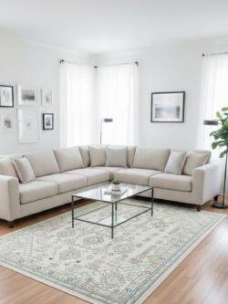 Authentic Salon, Mutfak , Oturma Odası ve Çocuk Odası Halısı N0104A Krem