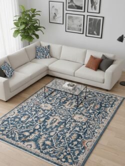 Authentic Salon, Mutfak , Oturma Odası ve Çocuk Odası Halısı N0089B Mavi