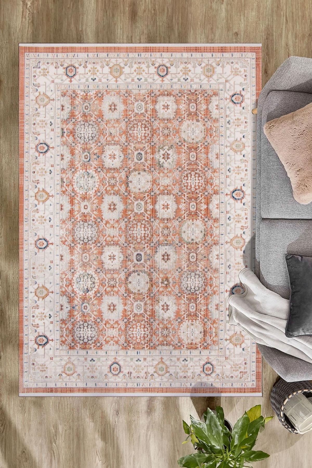 Polyester salon halısı modeli - Authentic terra renk dayanıklı halı