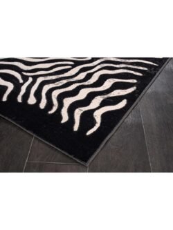 Lykia Siyah Beyaz Modern Halı Lyk011