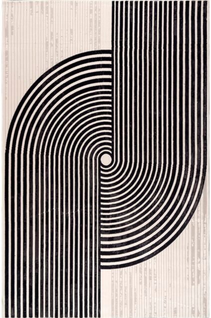 1_org_zoom Lykia Beyaz Siyah Modern Halı Lyk010 89758