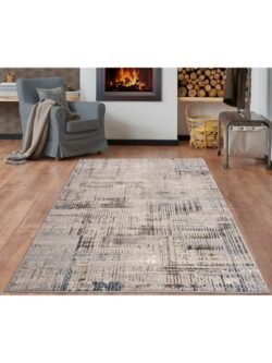 Exess Krem Gri Modern Halı Exe003