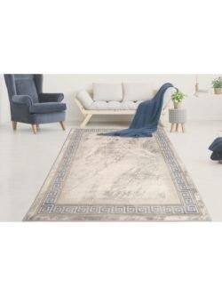 Cresta Gri Mavi Modern Halı Crs001