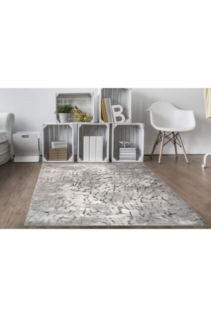 1_org_zoom Daymode Gri Krem Modern Halı Dym005 90068