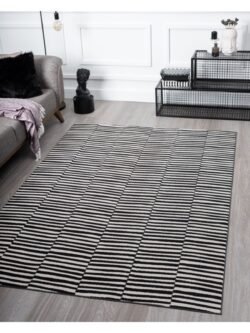 Lykia Siyah Beyaz Modern Halı Lyk004